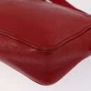 Miu Miu Shoulder Bag Leather Red Gold Auth ka1899V-17