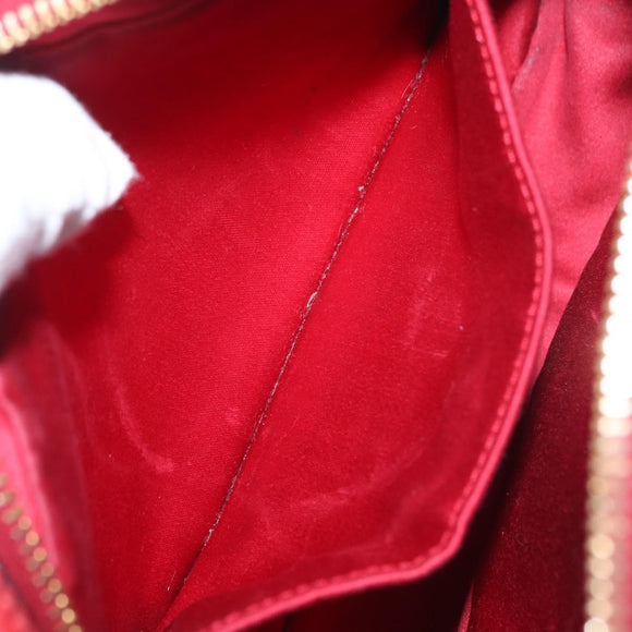 Miu Miu Shoulder Bag Leather Red Gold Auth ka1899V