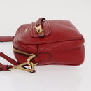 Miu Miu Shoulder Bag Leather Red Gold Auth ka1899V-4