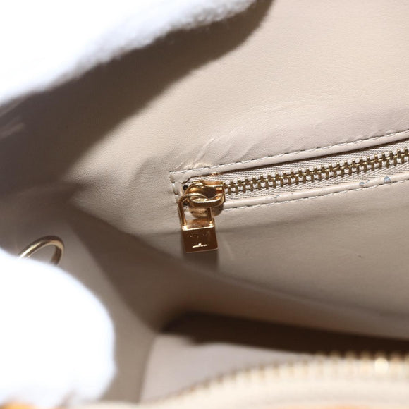 LOUIS VUITTON Monogram Vernis Houston Hand Bag Beige M91004 LV Auth ka1905