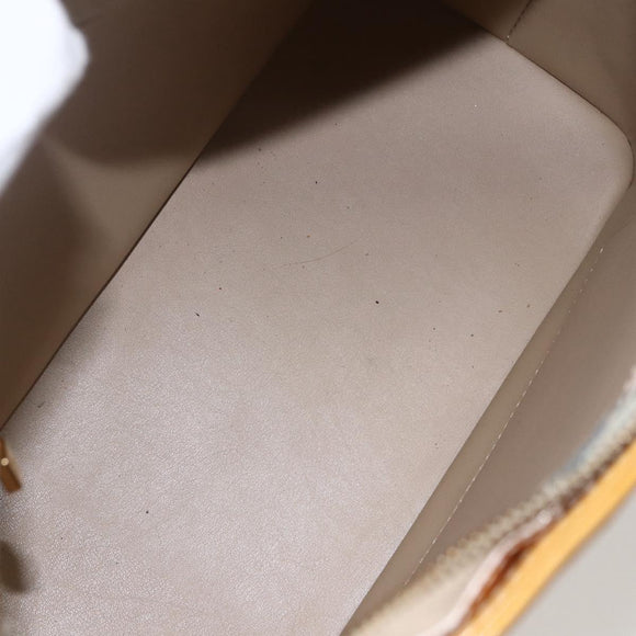 LOUIS VUITTON Monogram Vernis Houston Hand Bag Beige M91004 LV Auth ka1905