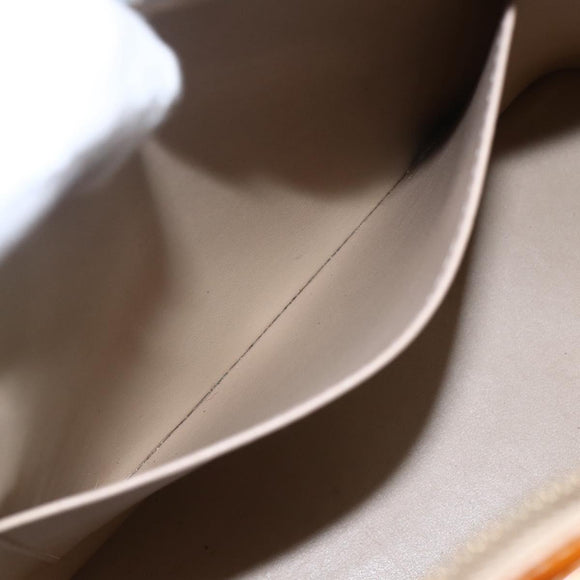 LOUIS VUITTON Monogram Vernis Houston Hand Bag Beige M91004 LV Auth ka1905