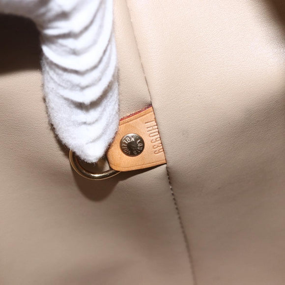 LOUIS VUITTON Monogram Vernis Houston Hand Bag Beige M91004 LV Auth ka1905