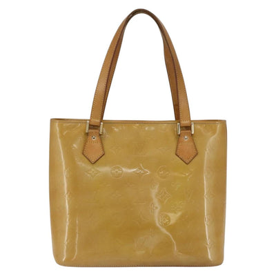 LOUIS VUITTON Monogram Vernis Houston Hand Bag Beige M91004 LV Auth ka1905 - 0