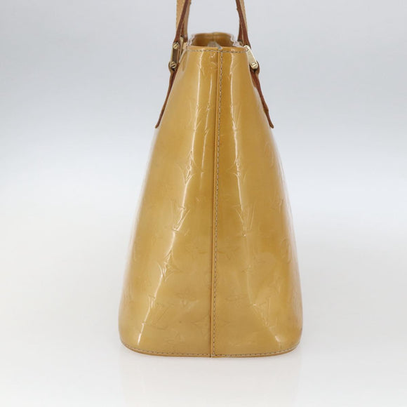LOUIS VUITTON Monogram Vernis Houston Hand Bag Beige M91004 LV Auth ka1905