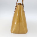LOUIS VUITTON Monogram Vernis Houston Hand Bag Beige M91004 LV Auth ka1905-4