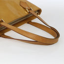 LOUIS VUITTON Monogram Vernis Houston Hand Bag Beige M91004 LV Auth ka1905-7