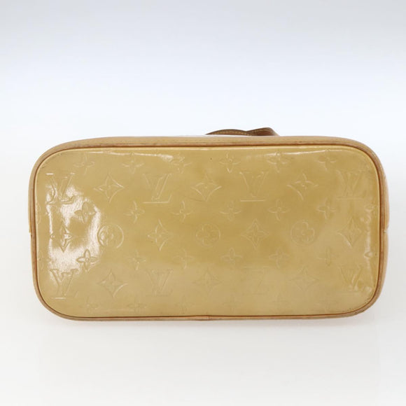 LOUIS VUITTON Monogram Vernis Houston Hand Bag Beige M91004 LV Auth ka1905