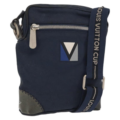 LOUIS VUITTON Louis Vuitton Cup Solent Shoulder Bag Blue M80707 LV Auth ka1906