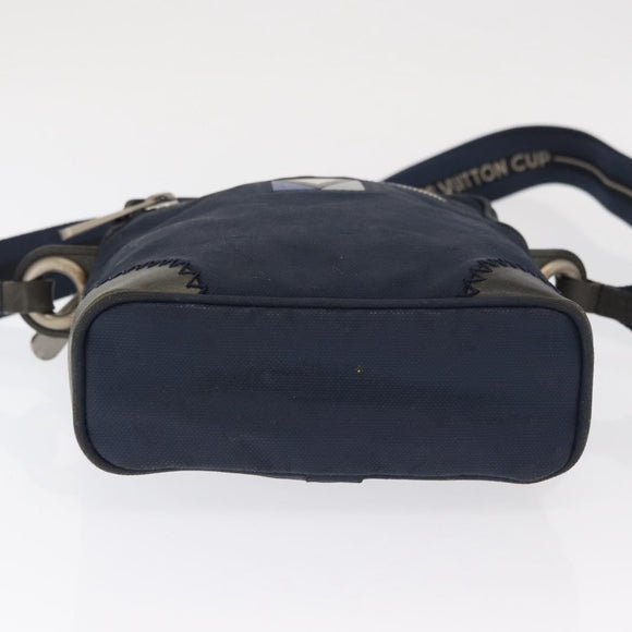 LOUIS VUITTON Louis Vuitton Cup Solent Shoulder Bag Blue M80707 LV Auth ka1906