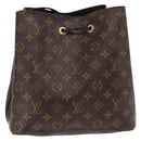 LOUIS VUITTON Monogram Neonoe Shoulder Bag Black M44020 LV Auth ka1907-2