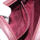 CARTIER Must Line Shoulder Bag Leather Bordeaux Gold Auth ka1912-21