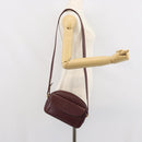 CARTIER Must Line Shoulder Bag Leather Bordeaux Gold Auth ka1912-23