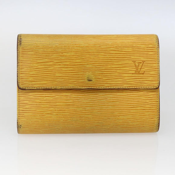 LOUIS VUITTON Empreinte Epi Wallet 3 Set Black Yellow Fuchsia LV Auth ka1916