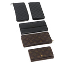 LOUIS VUITTON Epi Monogram Damier Graphite Wallet 5 Set Black LV Auth ka1922-1