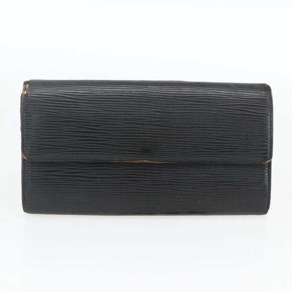 LOUIS VUITTON Epi Monogram Damier Graphite Wallet 5 Set Black LV Auth ka1922