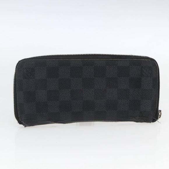 LOUIS VUITTON Epi Monogram Damier Graphite Wallet 5 Set Black LV Auth ka1922