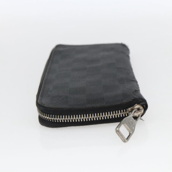 LOUIS VUITTON Epi Monogram Damier Graphite Wallet 5 Set Black LV Auth ka1922