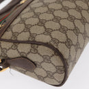 GUCCI GG Supreme Web Sherry Line Bag PVC Beige Gold 56 02 088 Auth ka1923-10