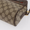GUCCI GG Supreme Web Sherry Line Bag PVC Beige Gold 56 02 088 Auth ka1923-11