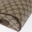 GUCCI GG Supreme Web Sherry Line Bag PVC Beige Gold 56 02 088 Auth ka1923-12