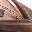 GUCCI GG Supreme Web Sherry Line Bag PVC Beige Gold 56 02 088 Auth ka1923-23