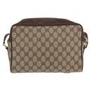 GUCCI GG Supreme Web Sherry Line Bag PVC Beige Gold 56 02 088 Auth ka1923-3