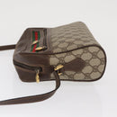 GUCCI GG Supreme Web Sherry Line Bag PVC Beige Gold 56 02 088 Auth ka1923-5