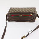 GUCCI GG Supreme Web Sherry Line Bag PVC Beige Gold 56 02 088 Auth ka1923-6