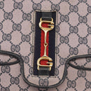 GUCCI GG Supreme Sherry Line Shoulder Bag PVC Navy Red Auth ka1924-14