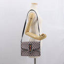 GUCCI GG Supreme Sherry Line Shoulder Bag PVC Navy Red Auth ka1924-22