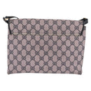 GUCCI GG Supreme Sherry Line Shoulder Bag PVC Navy Red Auth ka1924-3