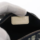 Christian Dior Trotter Canvas Pouch Navy Silver Auth ka1927-15