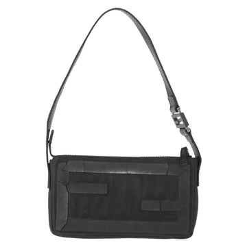 FENDI Hand Bag Canvas Black Silver Auth ka193 - 0