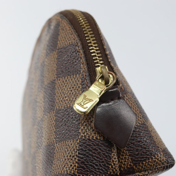 LOUIS VUITTON Damier Ebene Pochette Cosmetic PM Pouch N47516 LV Auth ka1935