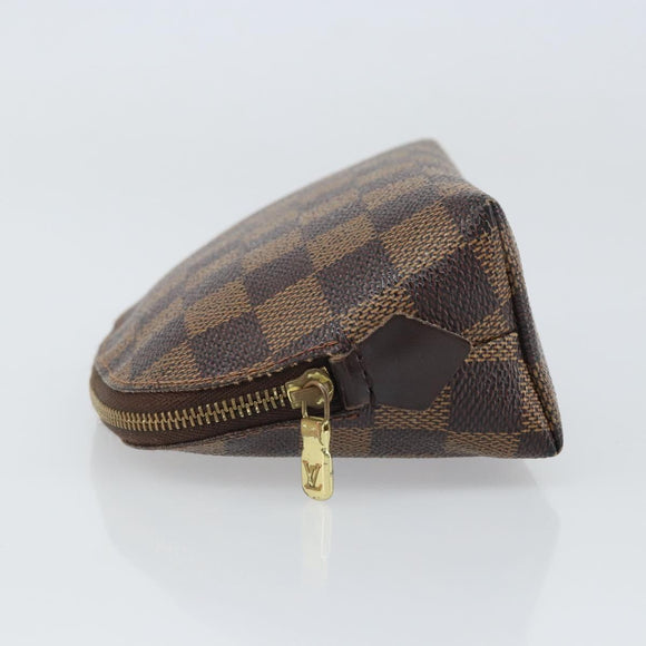 LOUIS VUITTON Damier Ebene Pochette Cosmetic PM Pouch N47516 LV Auth ka1935