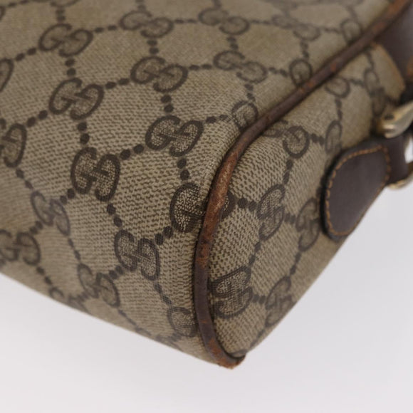 GUCCI GG Supreme Web Sherry Line Shoulder Bag PVC Beige Gold 010 378 Auth ka1936