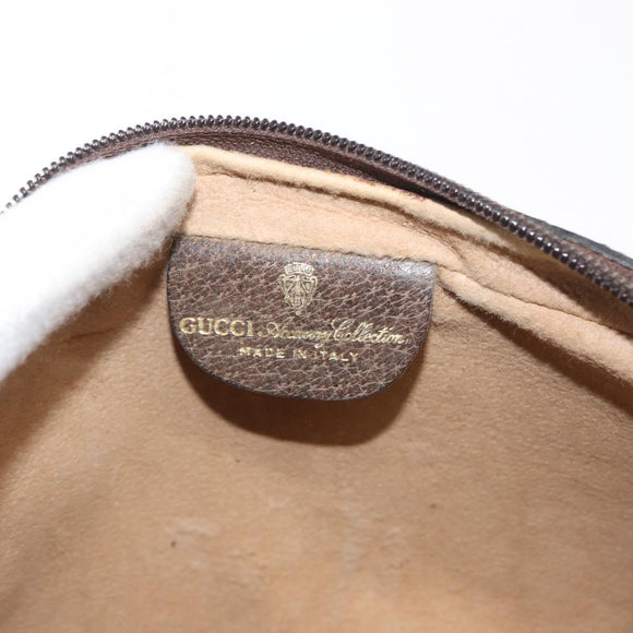 GUCCI GG Supreme Web Sherry Line Shoulder Bag PVC Beige Gold 010 378 Auth ka1936