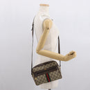 GUCCI GG Supreme Web Sherry Line Shoulder Bag PVC Beige Gold 010 378 Auth ka1936-23