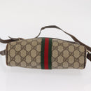 GUCCI GG Supreme Web Sherry Line Shoulder Bag PVC Beige Gold 010 378 Auth ka1936-5