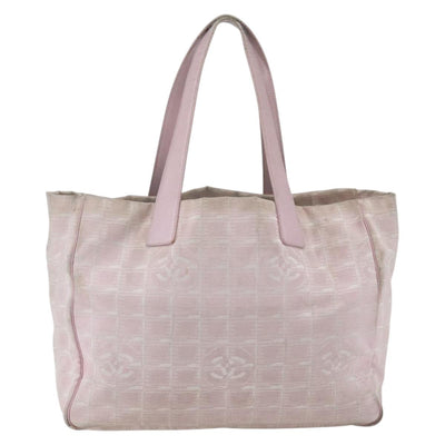 CHANEL New Travel line Tote Bag Nylon Pink Gold CC Auth ka1943 - 0