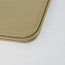 Christian Dior Chain Shoulder Bag Leather Beige Gold Auth ka1945-10
