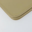 Christian Dior Chain Shoulder Bag Leather Beige Gold Auth ka1945-11