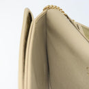 Christian Dior Chain Shoulder Bag Leather Beige Gold Auth ka1945-19