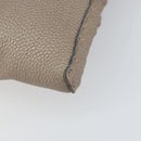 FENDI Celeria Shoulder Bag Leather Beige Silver Auth ka1948-15