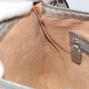 FENDI Celeria Shoulder Bag Leather Beige Silver Auth ka1948-20