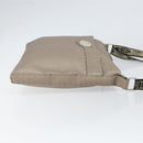FENDI Celeria Shoulder Bag Leather Beige Silver Auth ka1948-3