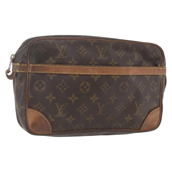 LOUIS VUITTON Monogram Compiegne 28 Clutch Bag M51845 LV Auth ka1952