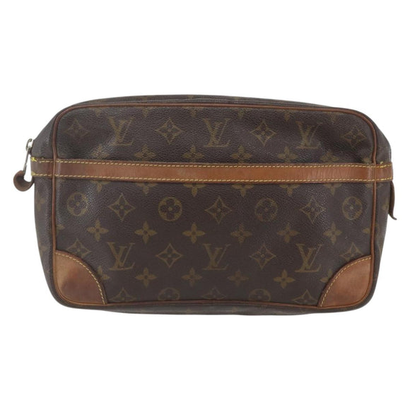 LOUIS VUITTON Monogram Compiegne 28 Clutch Bag M51845 LV Auth ka1952
