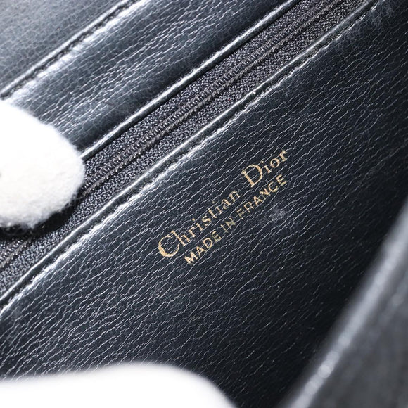 Christian Dior Shoulder Bag Leather Black Auth ka1953